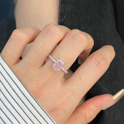 [Max Jewelry ]2.0 Carat Dazzling Sparkling Radiant Cut Party Ring