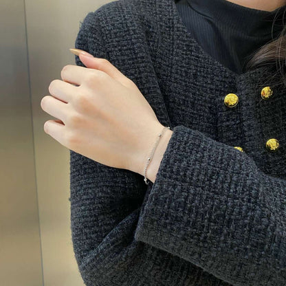 [Max Jewelry ]Delicate Bead Double Layer Bracelet