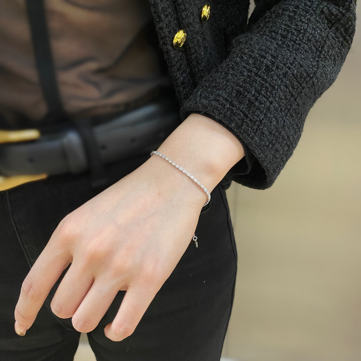 [Max Jewelry ]Elegant Emerald Cut Daily Bracelet