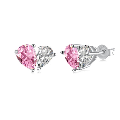 [Max Jewelry ]Dazzling Elegant Heart Cut Lover Earrings