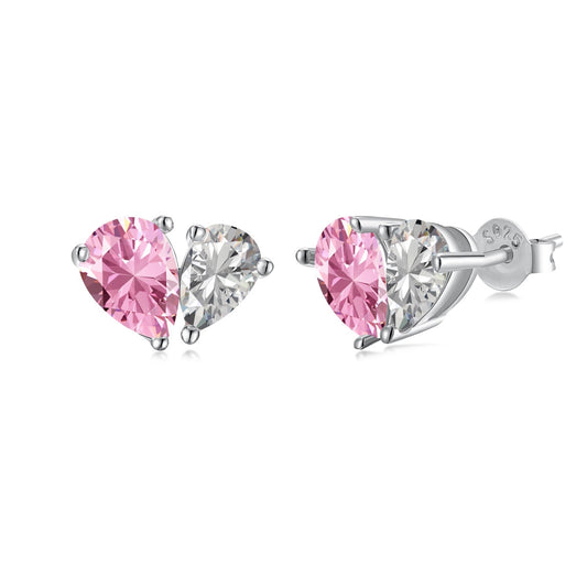 [Max Jewelry ]Dazzling Elegant Heart Cut Lover Earrings