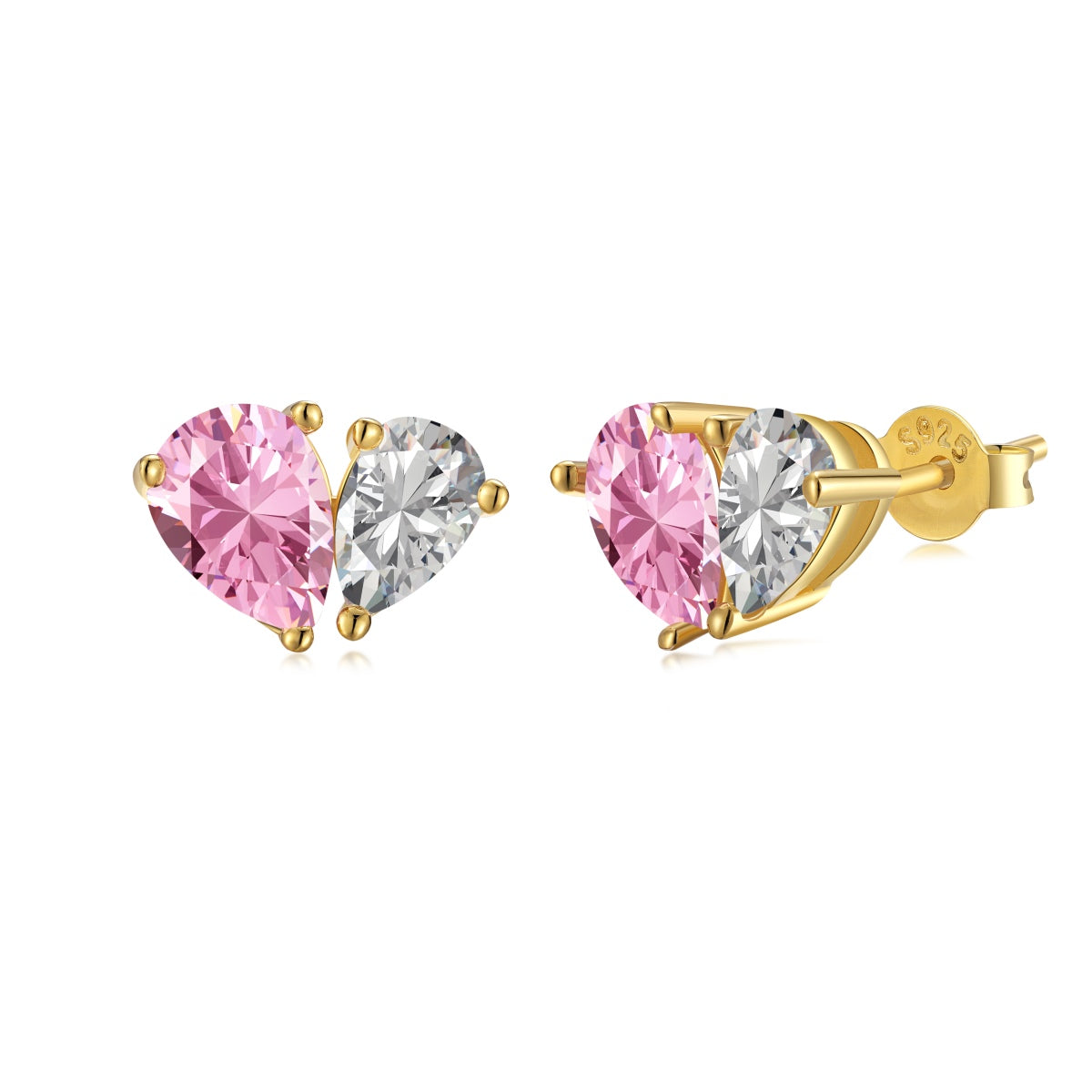 [Max Jewelry ]Dazzling Elegant Heart Cut Lover Earrings