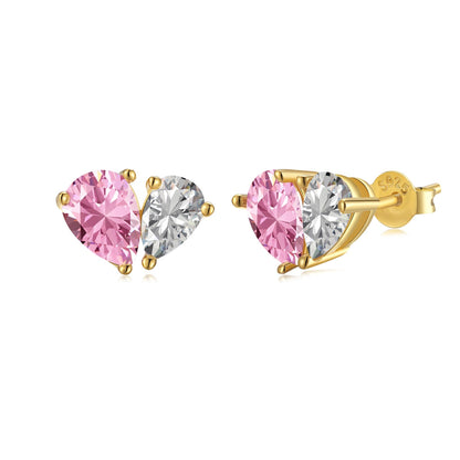[Max Jewelry ]Dazzling Elegant Heart Cut Lover Earrings