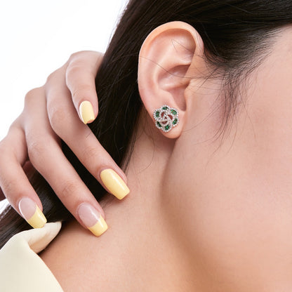 [Max Jewelry ]Exquisite Flower Shape Daily Earrings