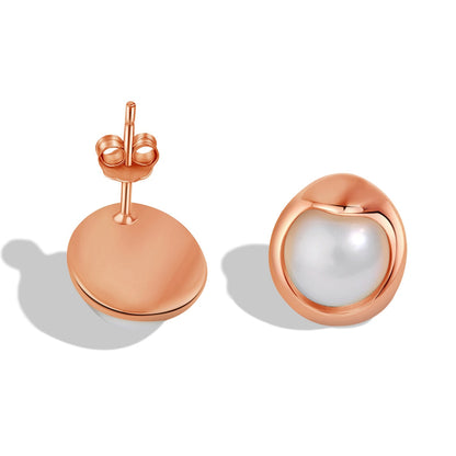 [Max Jewelry ]Dainty Bread Pearl Earrings