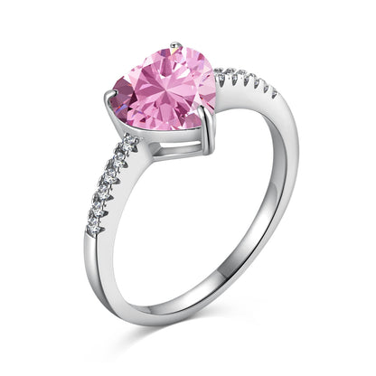 [Max Jewelry ]2.0 Carat Dazzling Lustrous Heart Cut Lover Ring