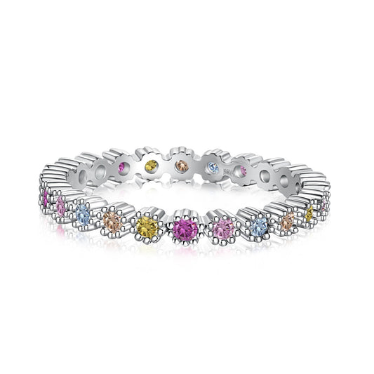 [Max Jewelry ]Exquisite Colorful Round Cut Party Ring