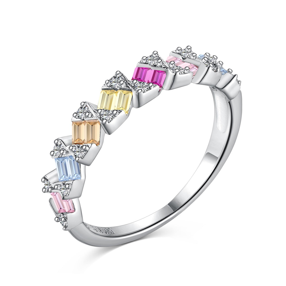 [Max Jewelry ]Delicate Vibrant Emerald Cut Daily Ring
