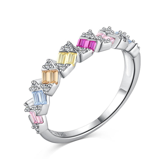 [Max Jewelry ]Delicate Vibrant Emerald Cut Daily Ring