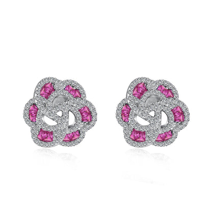 [Max Jewelry ]Exquisite Flower Shape Daily Earrings