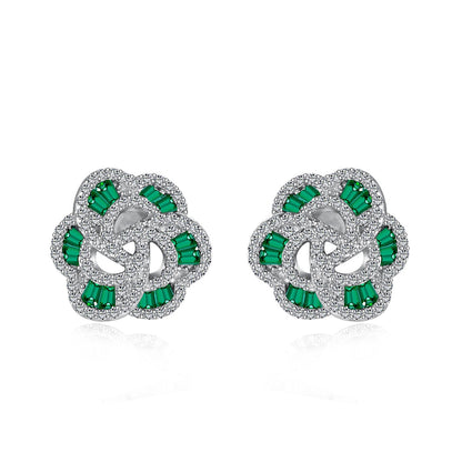 [Max Jewelry ]Exquisite Flower Shape Daily Earrings