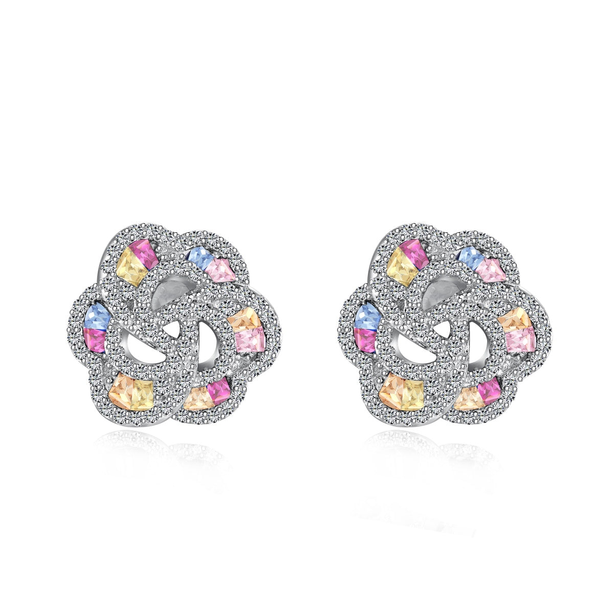 [Max Jewelry ]Exquisite Flower Shape Daily Earrings