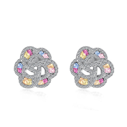 [Max Jewelry ]Exquisite Flower Shape Daily Earrings