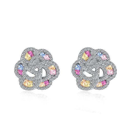 [Max Jewelry ]Exquisite Flower Shape Daily Earrings