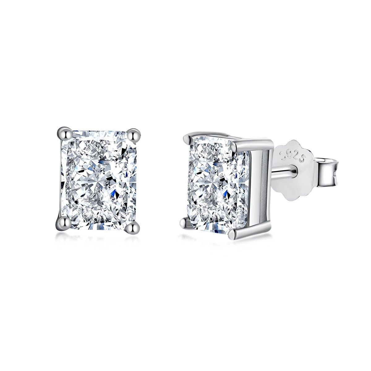[Max Jewelry ]Radiant Luxurious Princess Cut Daily Earrings