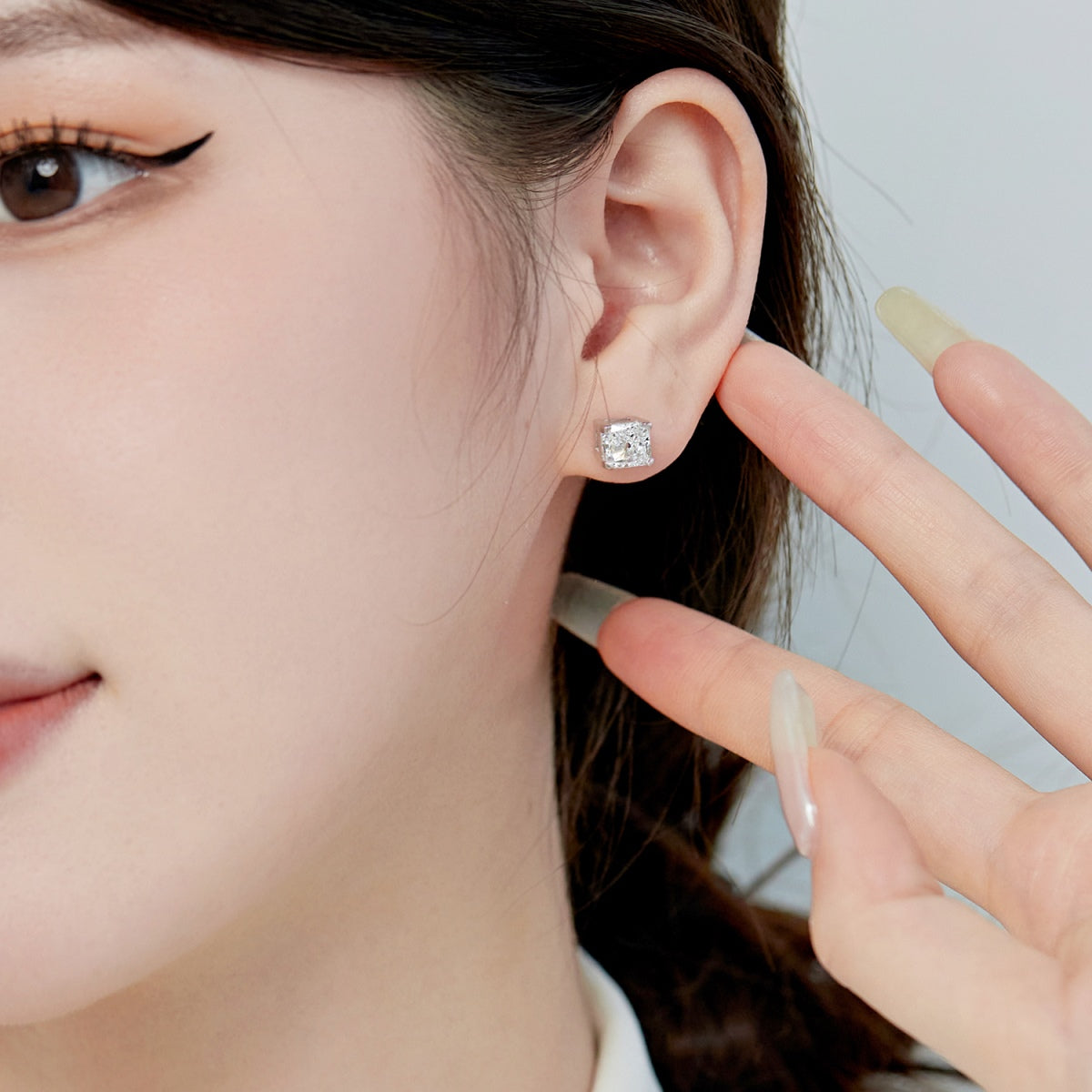[Max Jewelry ]1.0 Carat Radiant Princess Cut Wedding Earrings