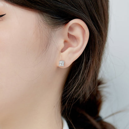 [Max Jewelry ]1.0 Carat Radiant Princess Cut Wedding Earrings