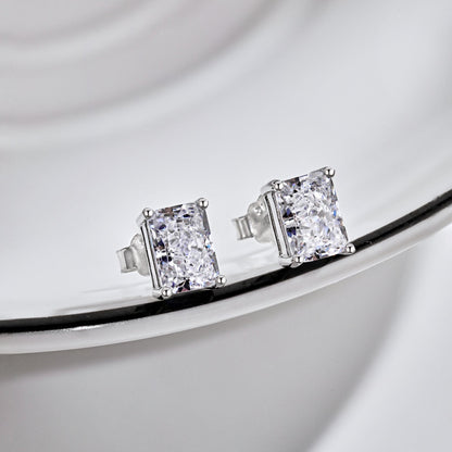 [Max Jewelry ]Radiant Luxurious Princess Cut Daily Earrings