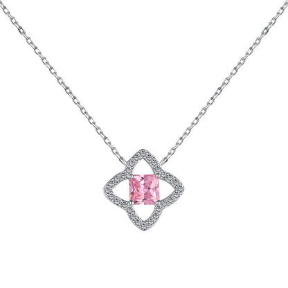 [Max Jewelry ]Exquisite Flower Shape Princess Cut Necklace