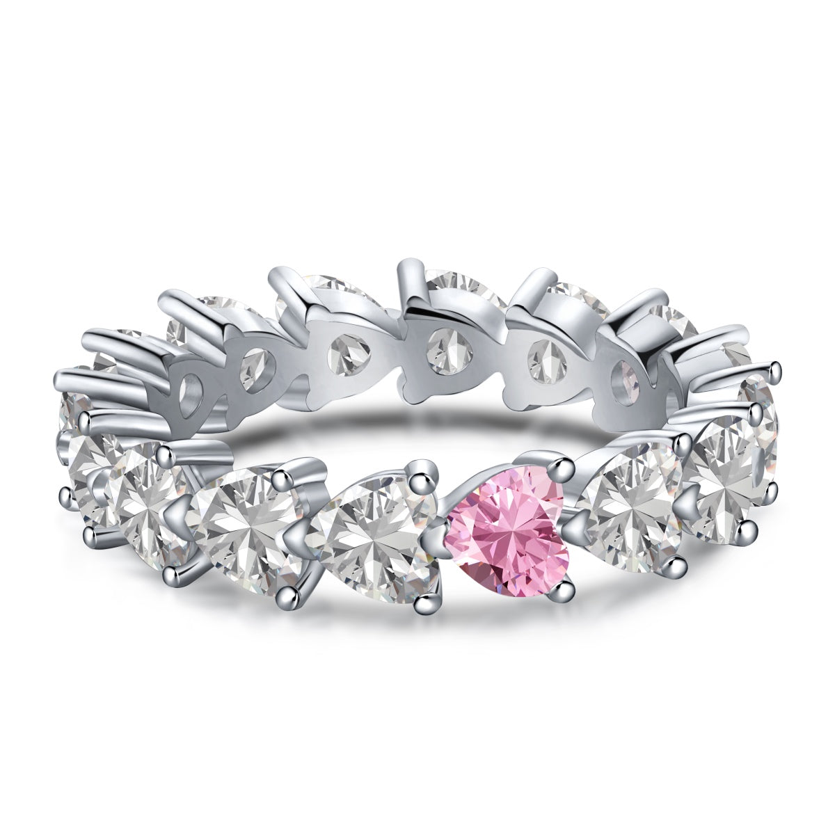 [Max Jewelry ]0.25 Carat Radiant Romance Heart Cut Lover Ring