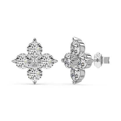 [Max Jewelry ]Four-Leaf Clover Eight-Pointed Star Earrings