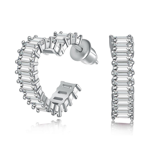 [Max Jewelry ]Radiant Heart Cutout Earrings
