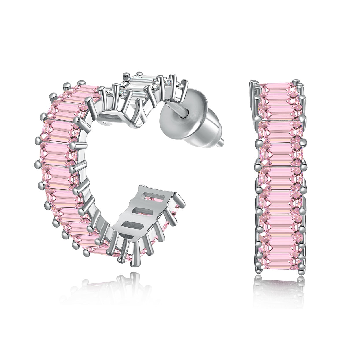 [Max Jewelry ]Radiant Heart Cutout Earrings