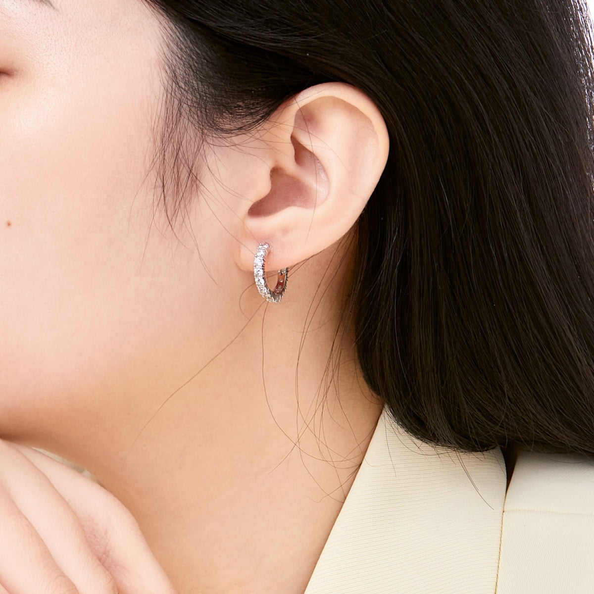 [Max Jewelry ]Radiant Colorful Round Cut Earrings