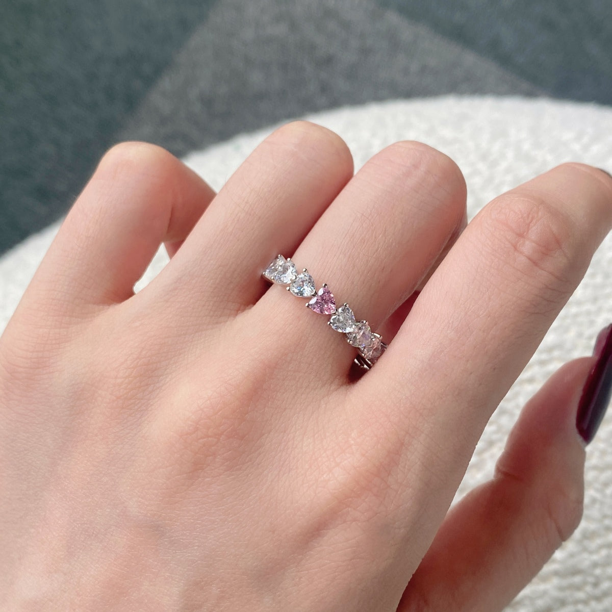 [Max Jewelry ]0.25 Carat Radiant Romance Heart Cut Lover Ring