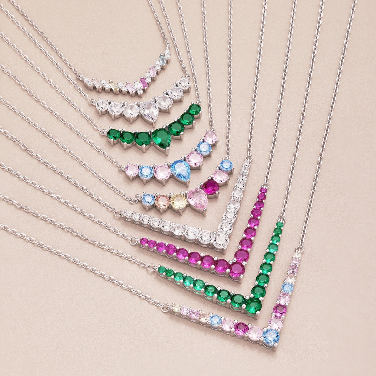 [Max Jewelry ]Dazzling Rainbow Necklace