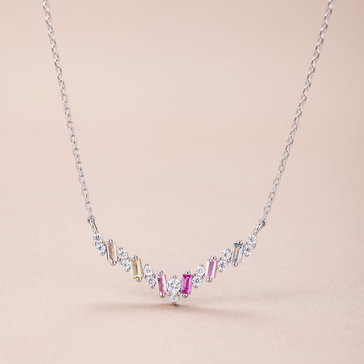 [Max Jewelry ]Dazzling Rainbow Necklace