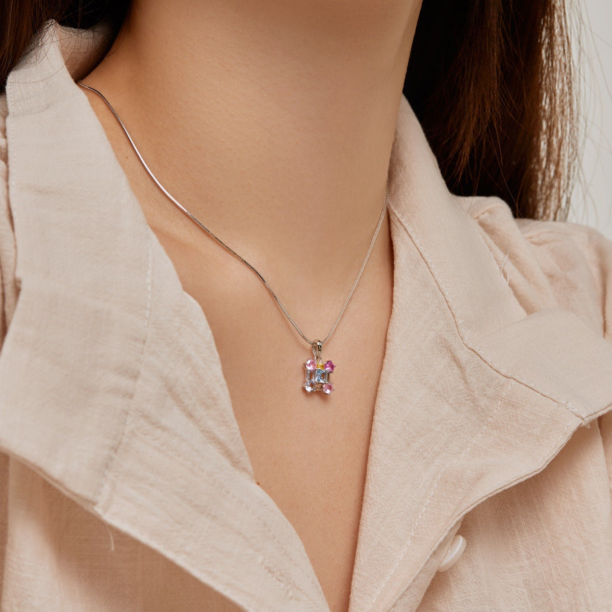 [Max Jewelry ]Gorgeous Multi Colorful Necklace