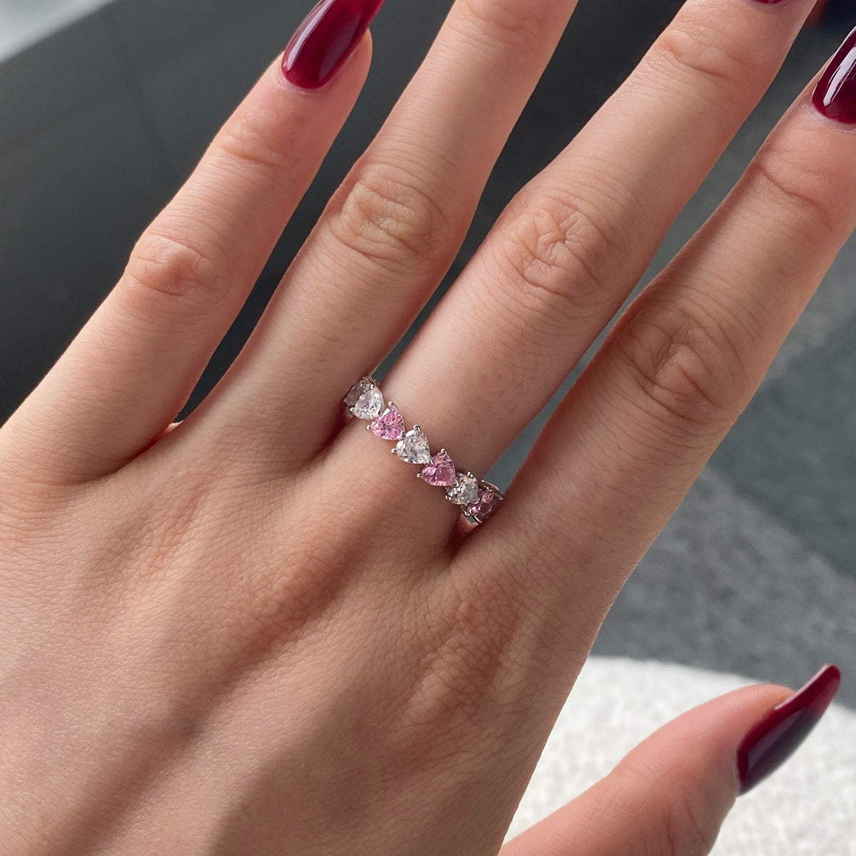 [Max Jewelry ]0.25 Carat Radiant Romance Heart Cut Lover Ring