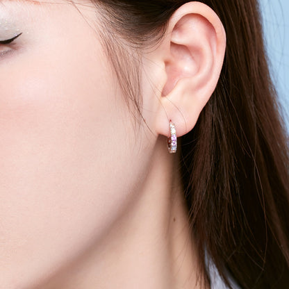 [Max Jewelry ]Radiant Colorful Round Cut Earrings