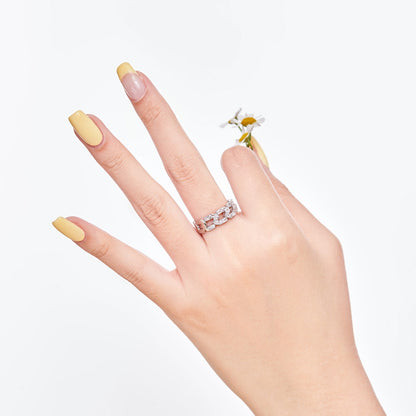 [Max Jewelry ]Sparkling Vibrant Emerald Cut Daily Ring