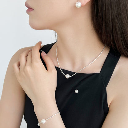 [Max Jewelry ]Delicate Pearl Earrings