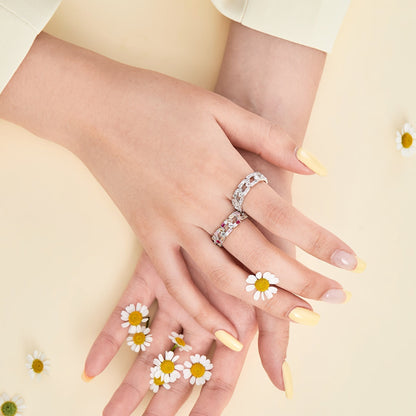 [Max Jewelry ]Sparkling Vibrant Emerald Cut Daily Ring