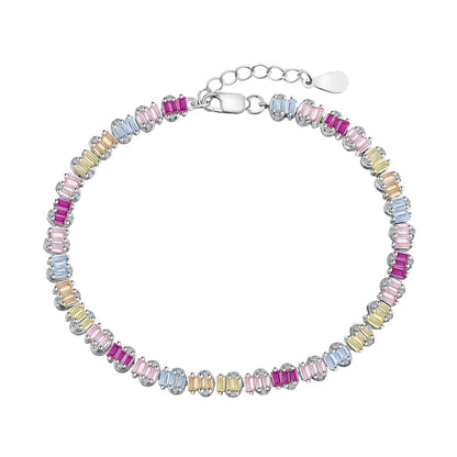 [Max Jewelry ]Delicate Colorful Emerald Cut Party Bracelet