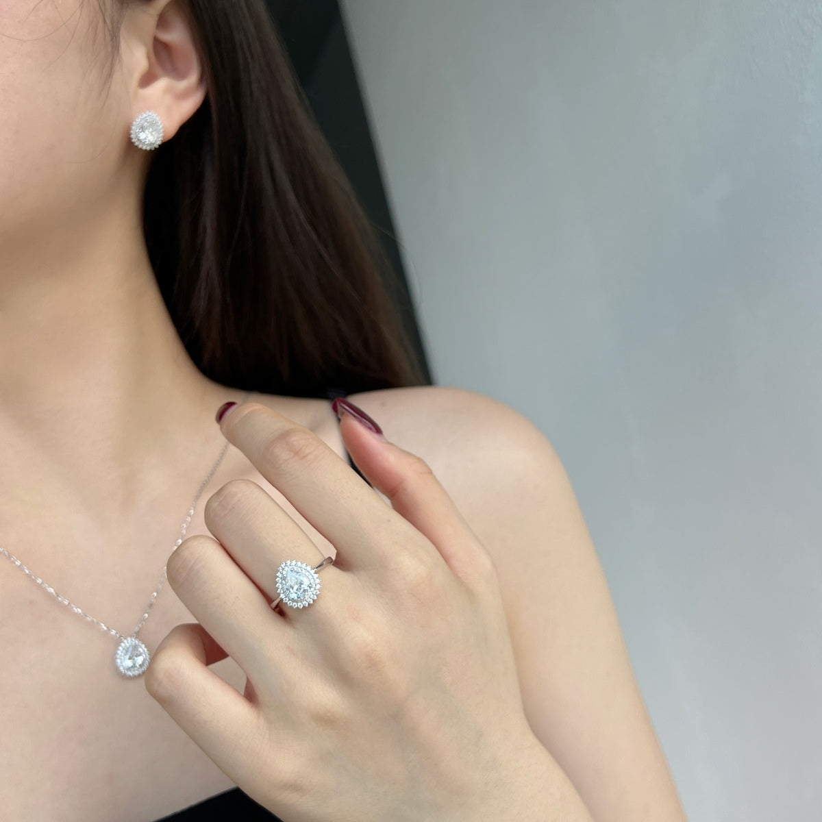 [Max Jewelry ]Delicate Gorgeous Pear Cut Daily Earrings