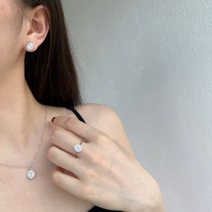 [Max Jewelry ]Delicate Radiant Oval Cut Daily Earrings
