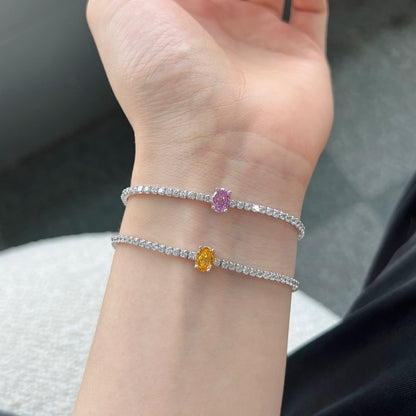[Max Jewelry ]0.75 Carat Exquisite Oval Cut Daily Bracelet