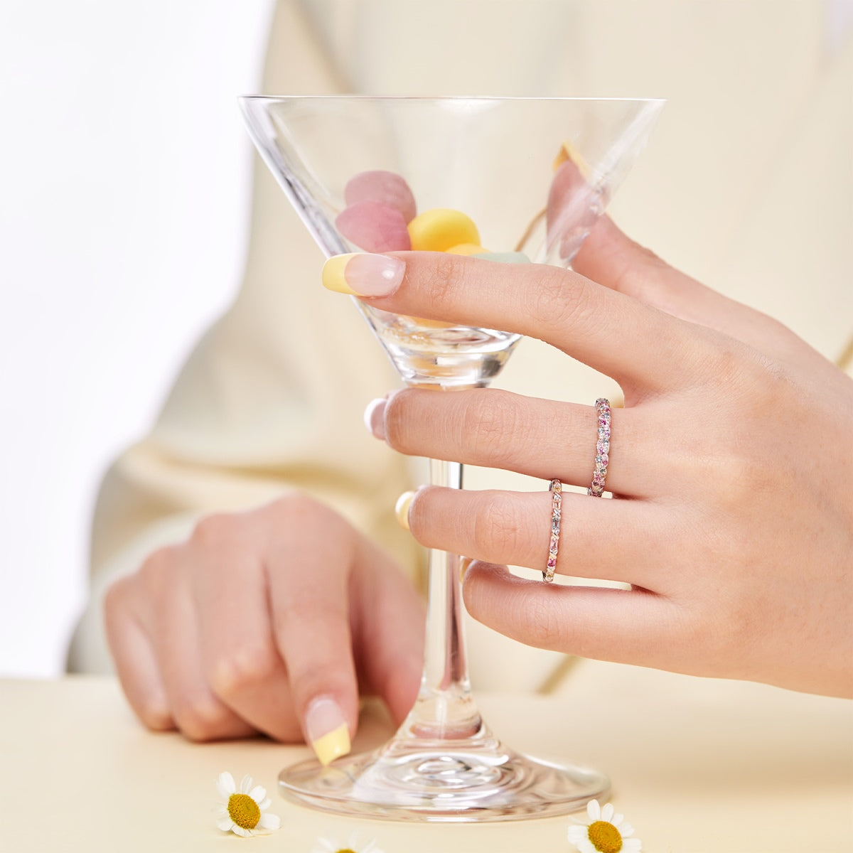 [Max Jewelry ]Charming Colorful Round Cut Daily Ring