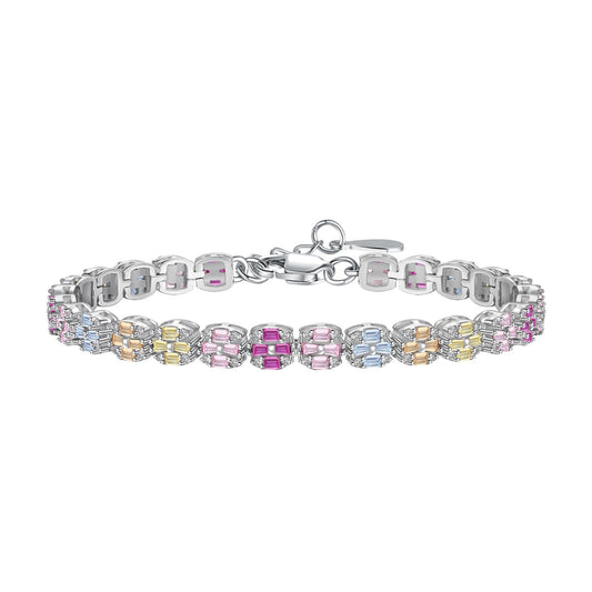 [Max Jewelry ]Delicate Colorful Emerald Cut Daily Bracelet