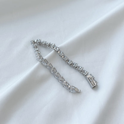[Max Jewelry ]0.75 Carat Elegant Romantic Heart Shape Lover Bracelet