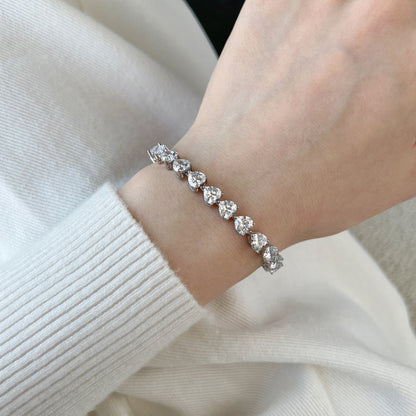 [Max Jewelry ]0.75 Carat Elegant Romantic Heart Shape Lover Bracelet