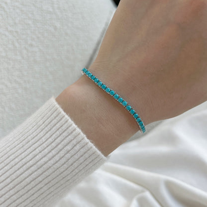 [Max Jewelry ]Dainty Charming Round Cut Tennis Bracelet