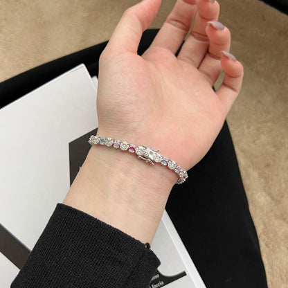 [Max Jewelry ]Dazzling Radiant Multi Cut Daily Bracelet
