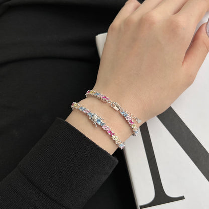 [Max Jewelry ]Ornate Sparkling Multi Cut Party Bracelet