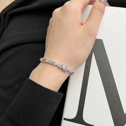 [Max Jewelry ]Ornate Sparkling Multi Cut Party Bracelet