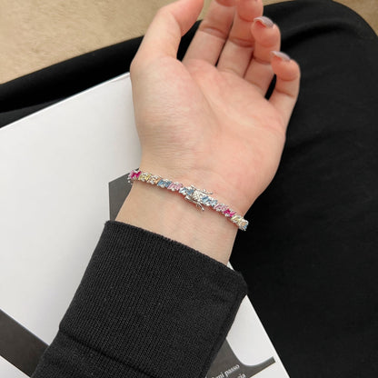 [Max Jewelry ]Ornate Sparkling Multi Cut Party Bracelet
